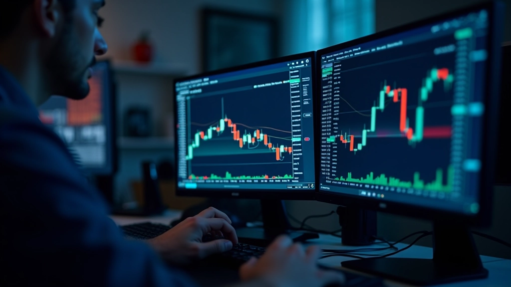 Vários gráficos de análise técnica em múltiplas janelas de software financeiro